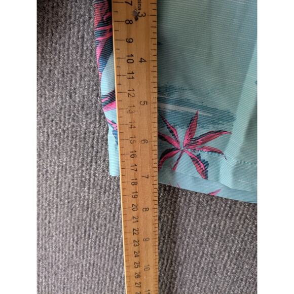 Billabong Swim Trunk Shorts Mens Large Sundays Layback Palm Teal Tropical Island - Picture 6 of 12